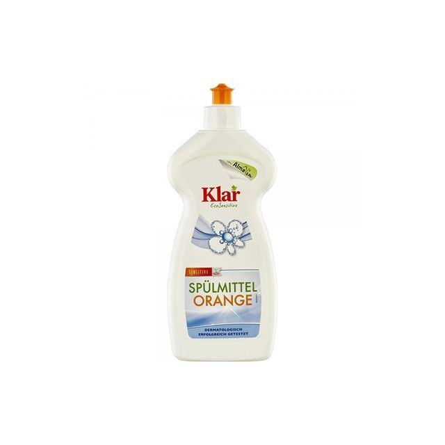 Detergent lichid sensitiv cu portocala pentru vase 500ml, Klar
