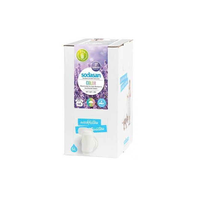 Detergent Bio Lichid Rufe Albe si Color Lavanda 5l, Sodasan