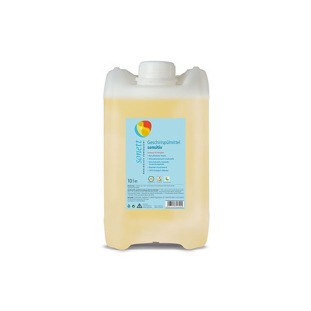 Detergent ecologic pt. spalat vase neutru Sensitive 10l, Sonett