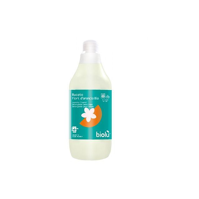 Detergent ecologic lichid pentru rufe albe si colorate portocale 1l, Biolu