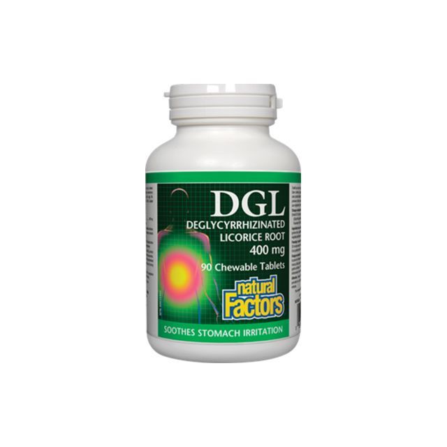 DGL Licorice Root Extract (Extract din radacina de Lemn dulce) 400mg 90 tbl masticabile, Natural Factors