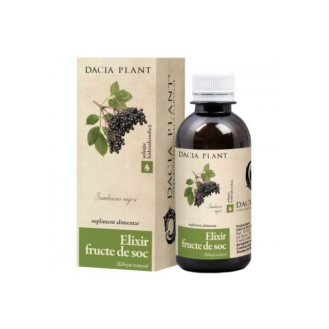 Elixir din Fructe de Soc tinctura 200ml, Dacia Plant