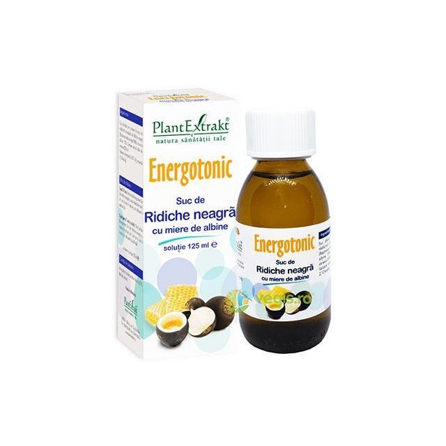 Energotonic Suc de Ridiche Neagra cu miere de albine 125ml, Plantextrakt