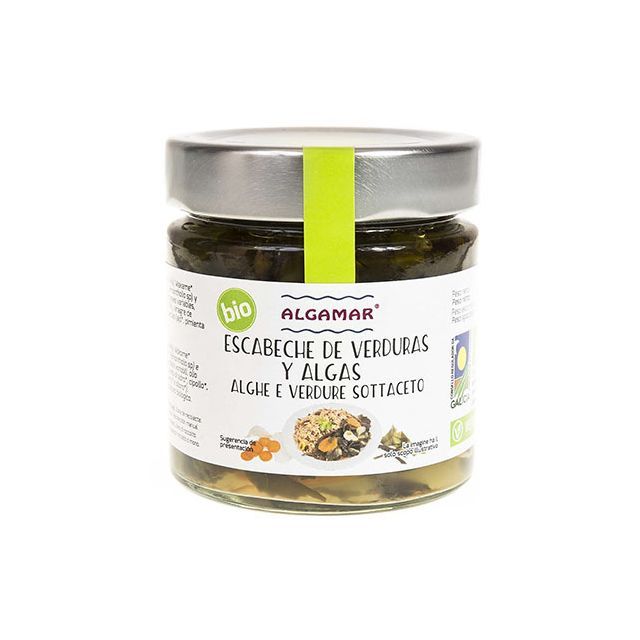 Escabeche de legume si alge marinate eco 190g, Algamar