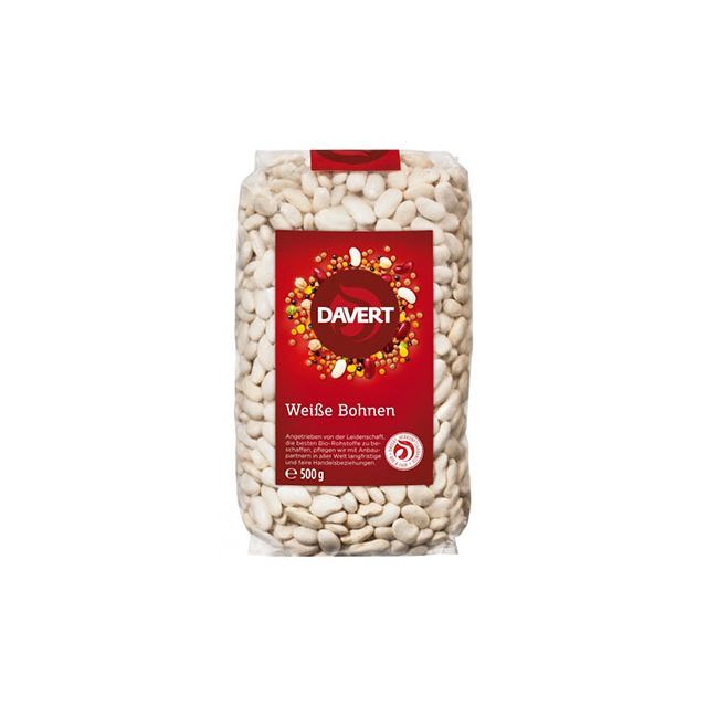 Fasole alba bio 500g, Davert