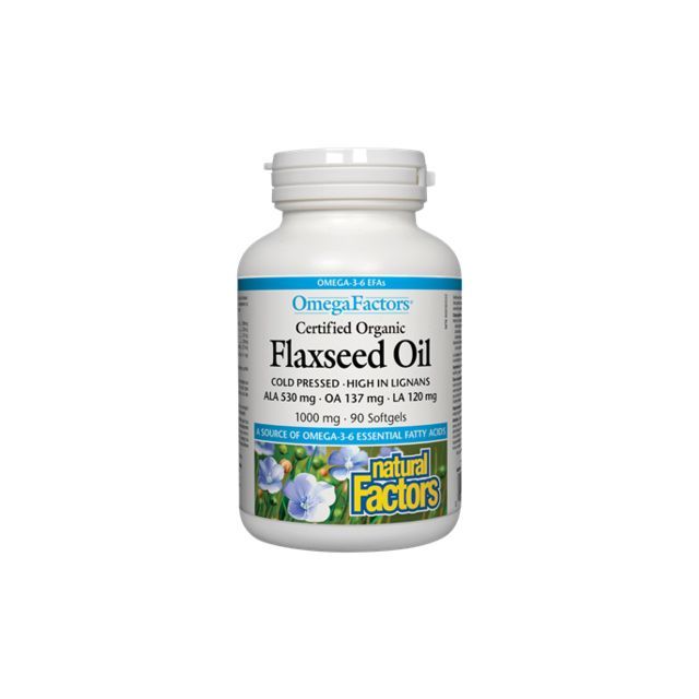 Canadian Flaxseed Oil 1000mg 90 cps gelatinoase, Natural Factors