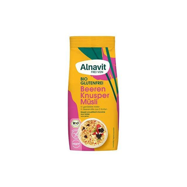 Musli crocant cu fructe fara gluten, bio 300g, Alnavit