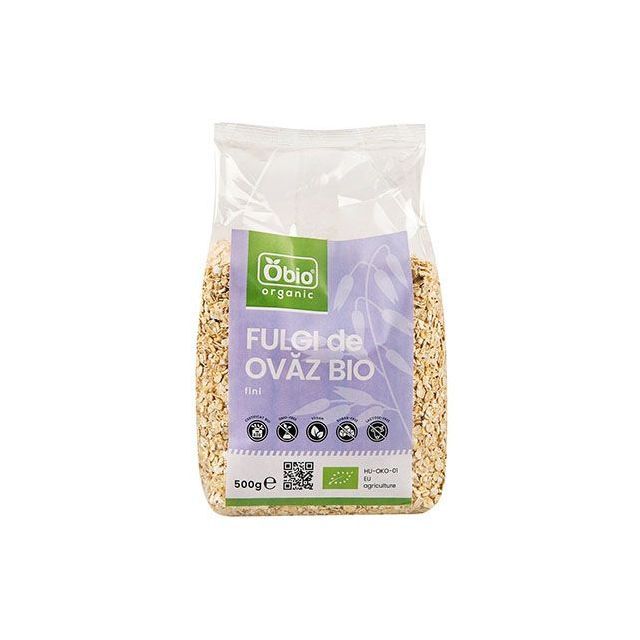 Fulgi de ovaz fini bio 500g, Obio