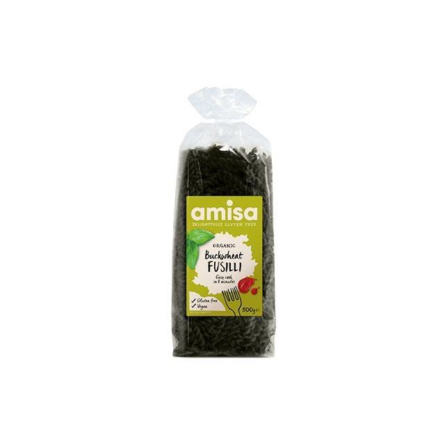 Fusilli din hrisca fara gluten bio 500g, Amisa