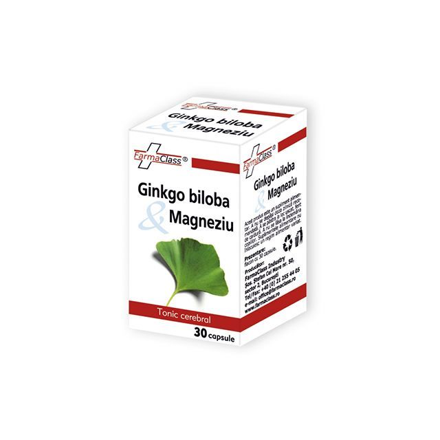 Ginkgo biloba & Magneziu 30 cps, FarmaClass