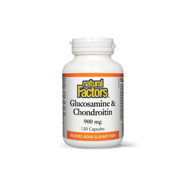 Glucosamine & Chondroitin Sulfate (Sulfat de Glucozamina si Condroitina) 900mg 120 cps, Natural Factors