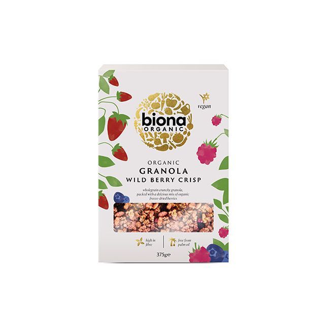 Granola cu fructe de padure, crunchy bio 375g, Biona