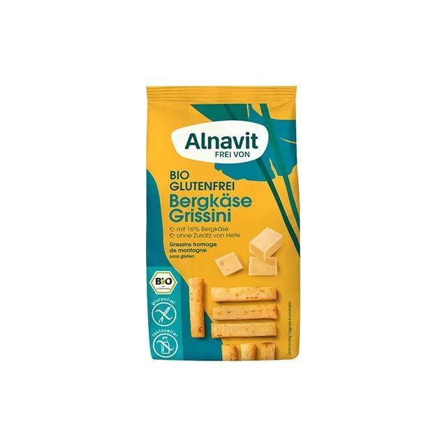 Grisine cu branza fara gluten, bio 100g, Alnavit