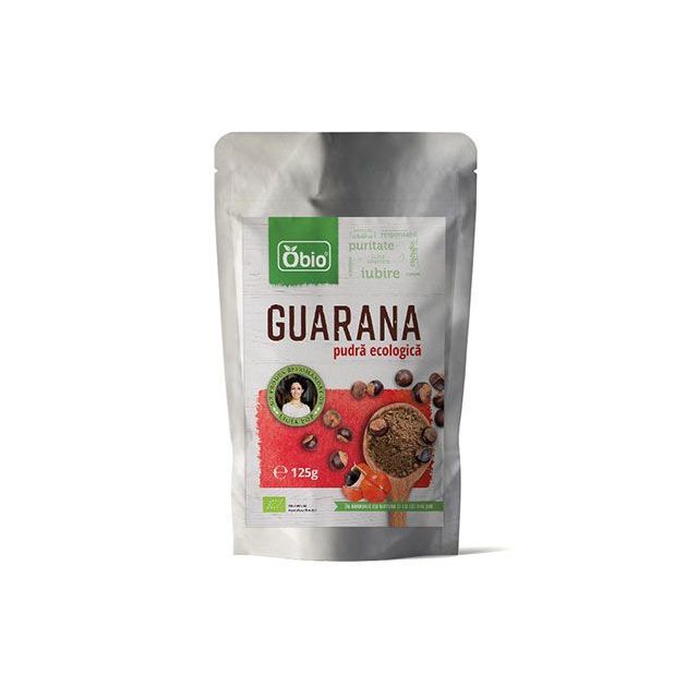 Guarana pulbere raw bio 125g, Obio
