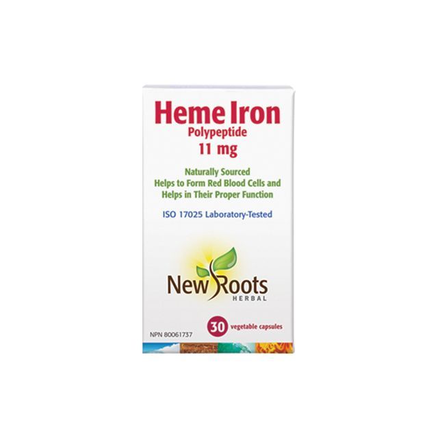 Heme Iron (fier Heme) 30 cps, New Roots