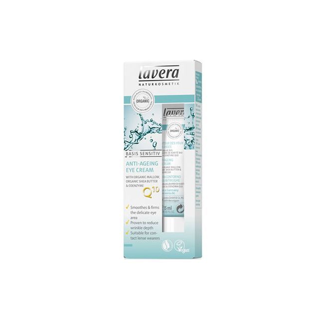 Crema contur ochi antirid, coenzima Q10, Basis Sensitiv 15ml, Lavera