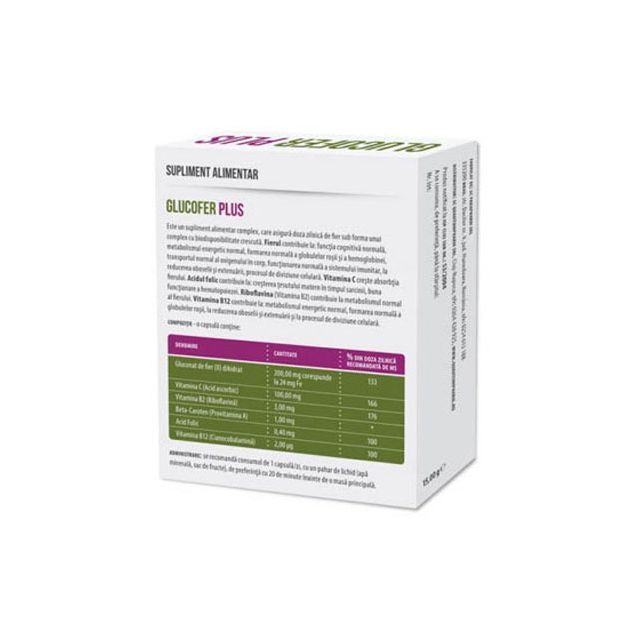 Glucofer Plus 30 cps, Parapharm