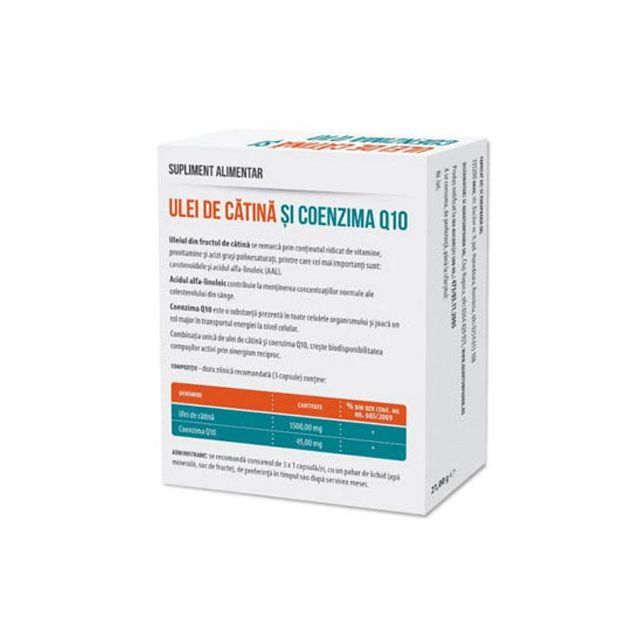 Ulei de catina si coenzima Q10 30 cps, Parapharm