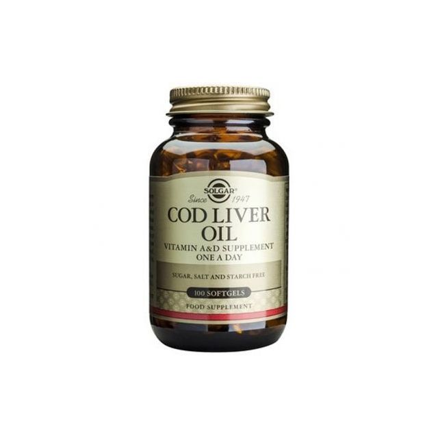 Ulei din ficat de cod (Cod liver oil) 100 softgels, Solgar