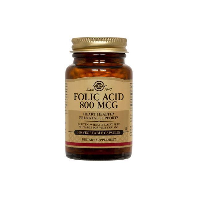 Folacin (Folic Acid) 800μg 100 tbl, Solgar
