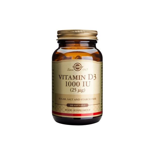 Vitamina D3 1000UI 100 softgels, Solgar