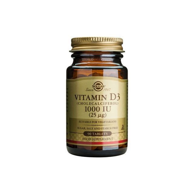 Vitamina D3 1000IU 90 tbl, Solgar