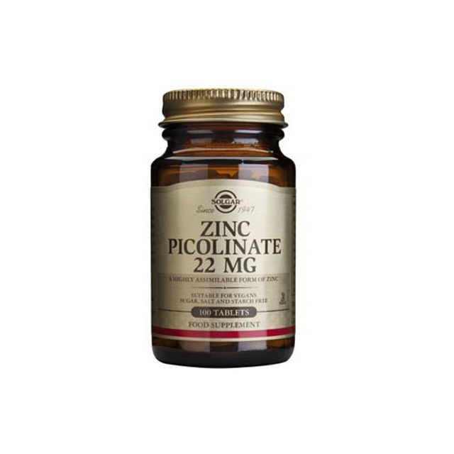 Zinc Picolinate 22mg 100 tbl, Solgar
