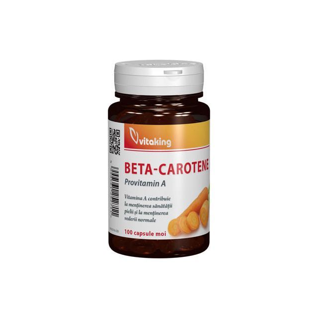 Betacaroten natural 25000 UI - 100 capsule gelatinoase, Vitaking