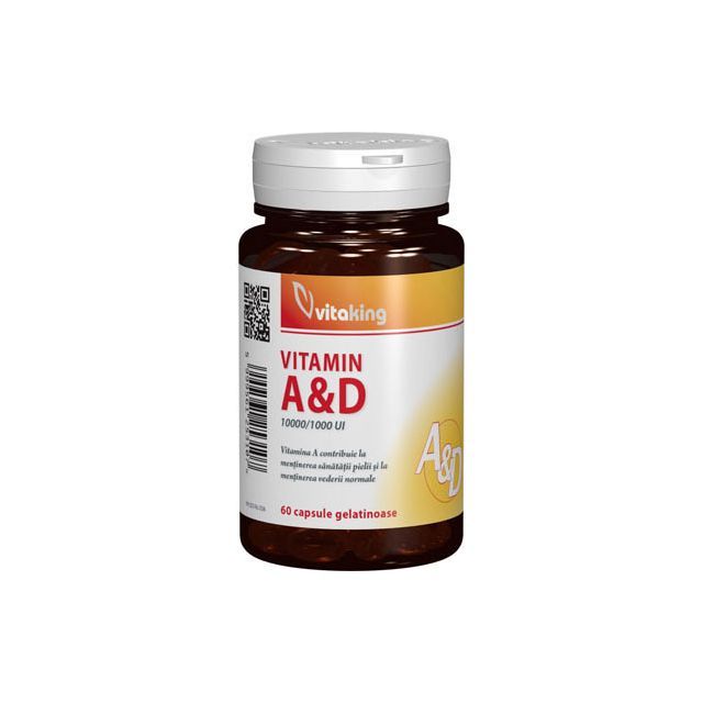 Vitamina A si D (10.000/ 1.000UI)  60 cps, Vitaking