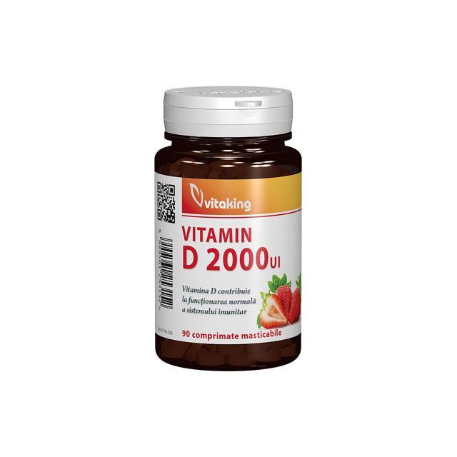 Vitamina D 2000UI masticabila 90 cpr, Vitaking