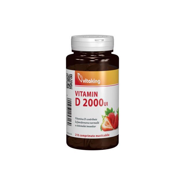 Vitamina D 2000UI masticabila 210 cpr, Vitaking