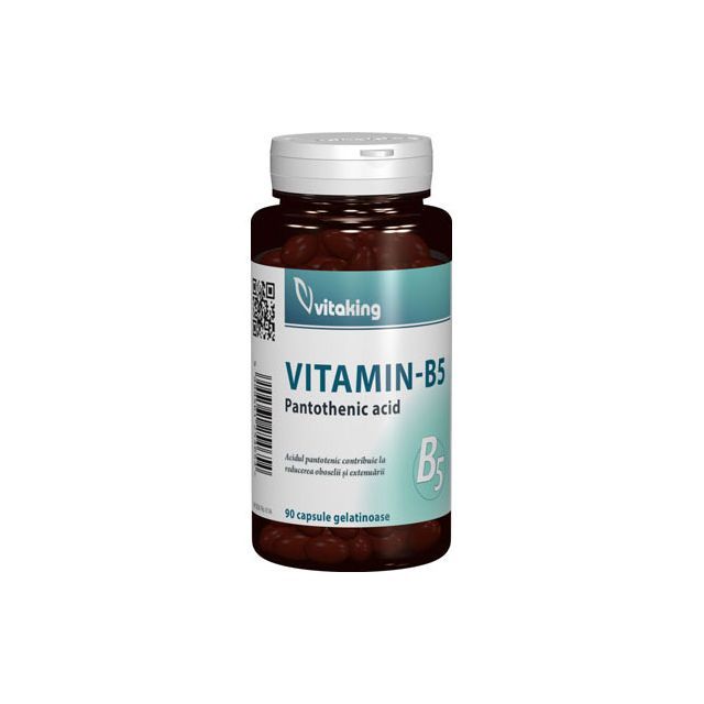 Vitamina B5 (acid pantotenic) 200mg 90 cps, Vitaking
