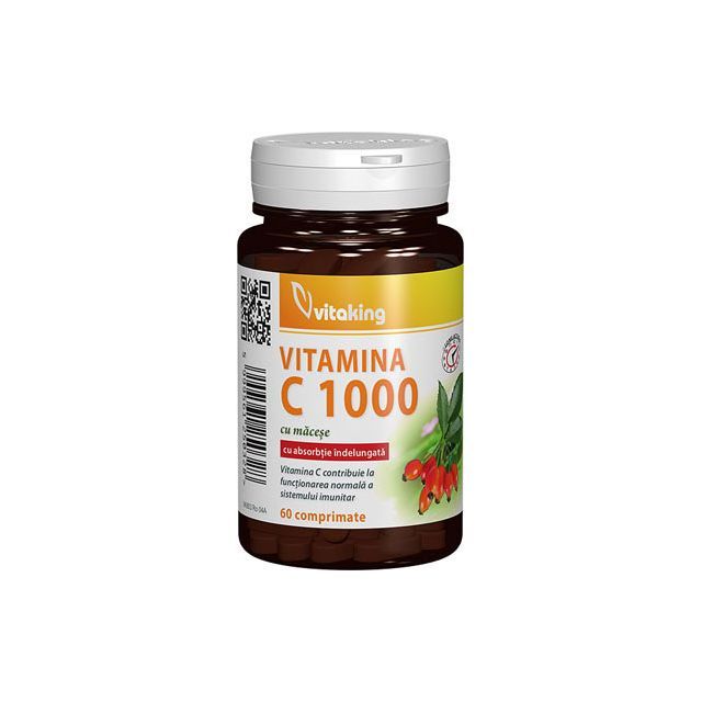 Vitamina C 1000mg cu absorbtie lenta 60 cpr, Vitaking