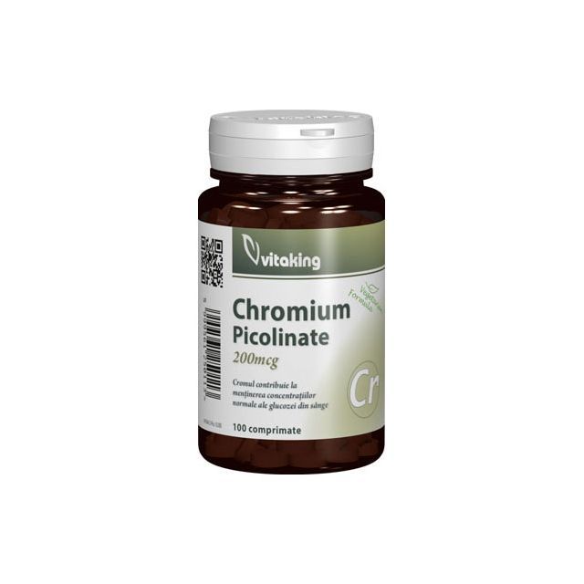 Picolinat de crom 200mcg 100 cpr, Vitaking