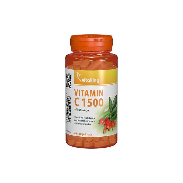 Vitamina C 1500mg cu macese 60 cpr, Vitaking