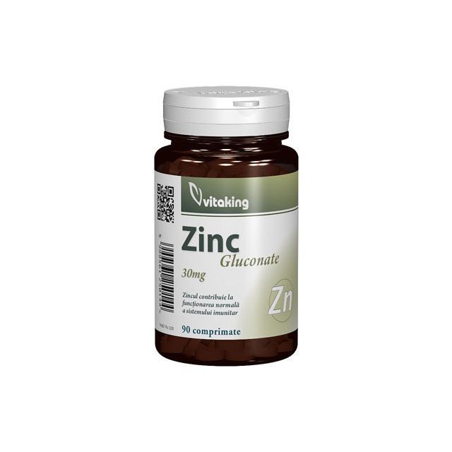 Gluconat de zinc 25mg 90 cpr, Vitaking