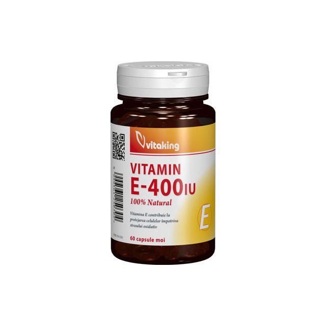 Vitamina E naturala 400UI 60 cps, Vitaking