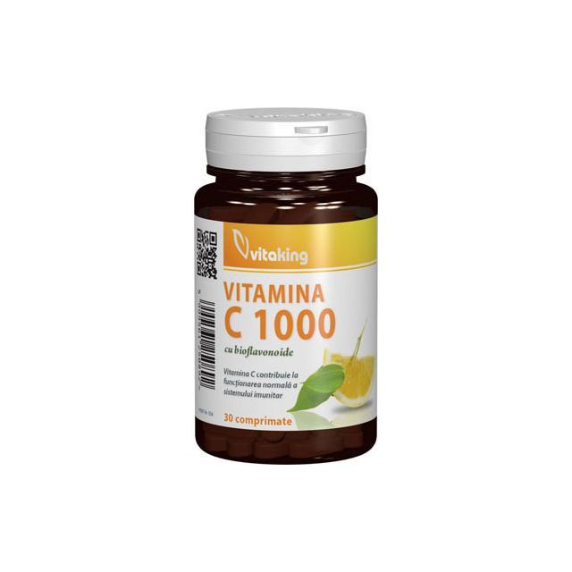 Vitamina C 1000mg cu bioflavonoide, acerola si macese 30 cpr, Vitaking