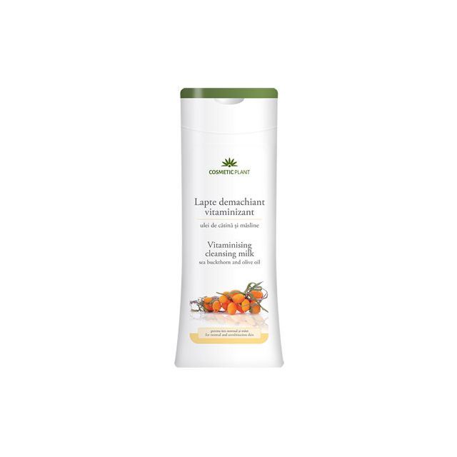 Lapte demachiant vitaminizant cu ulei de catina si masline 200ml, Cosmetic Plant