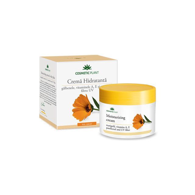 Crema hidratanta cu galbenele  si vitaminele A, E 50ml, Cosmetic Plant
