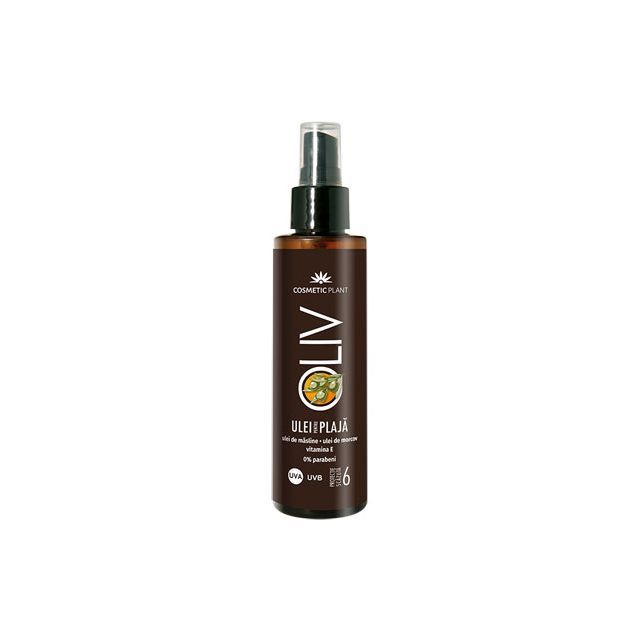 Ulei pentru plaja Oliv SPF 6 cu ulei de morcov, ulei de masline si vitamina E 200ml, Cosmetic Plant