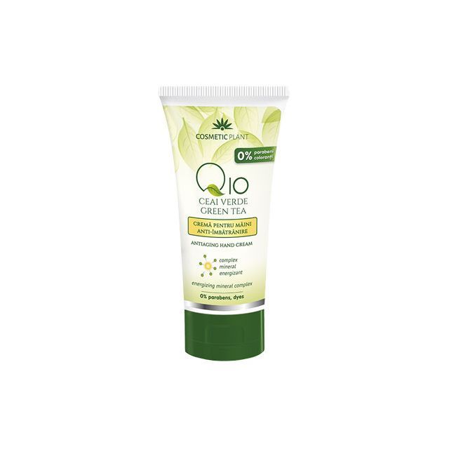 Crema maini anti-imbatranire Q10 + ceai verde si complex mineral energizant 100ml, Cosmetic Plant