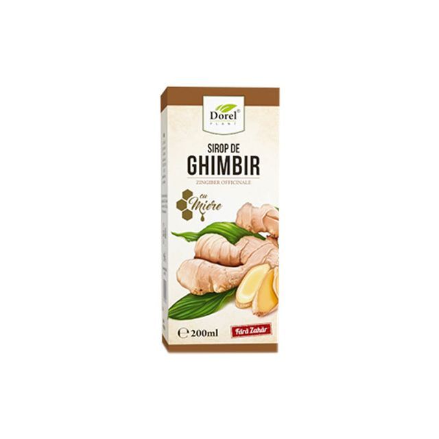 Sirop de Ghimbir cu miere de albine 200ml, Dorel Plant