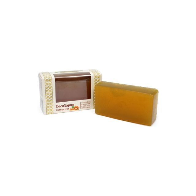 CocoSapun transparent cu argan, miere de albine si ulei volatil de melisa 100g, Manicos
