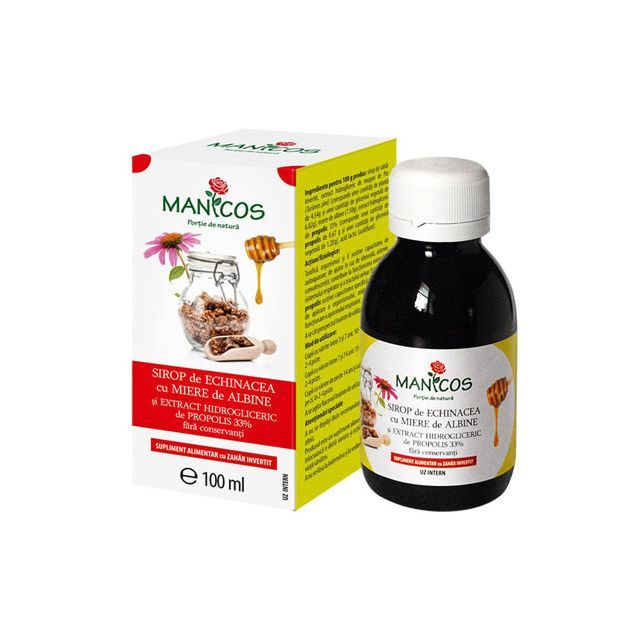 Sirop echinacea si propolis  100ml, Manicos