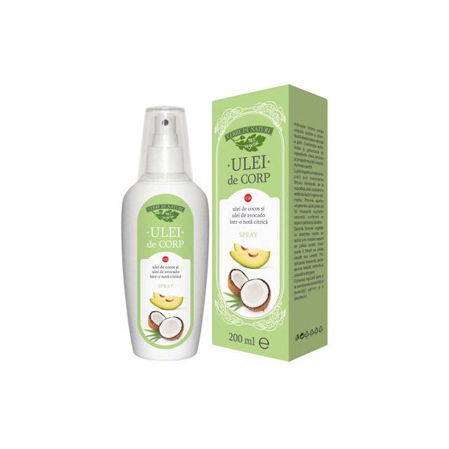 Ulei de corp cu cocos, avocado si note citrice 200ml, Manicos