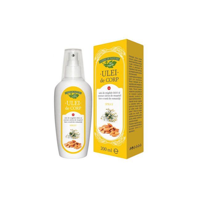 Ulei de corp cu migdale dulci, musetel si note de romanita 200ml, Manicos