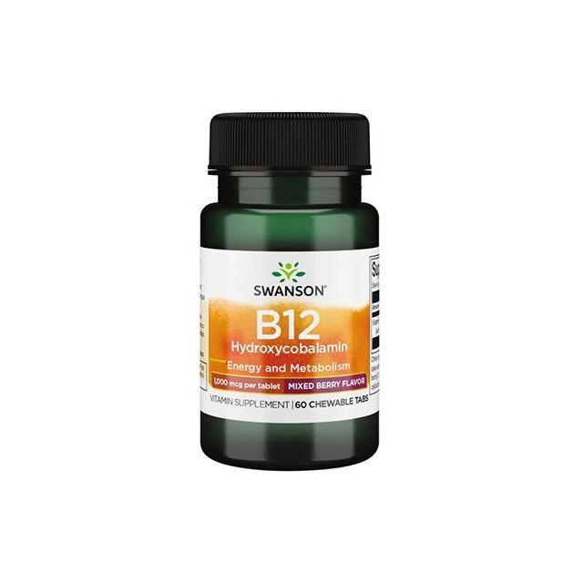 Vitamina B12 (Hydroxycobalamin) 1000mcg 60 cpr, Swanson