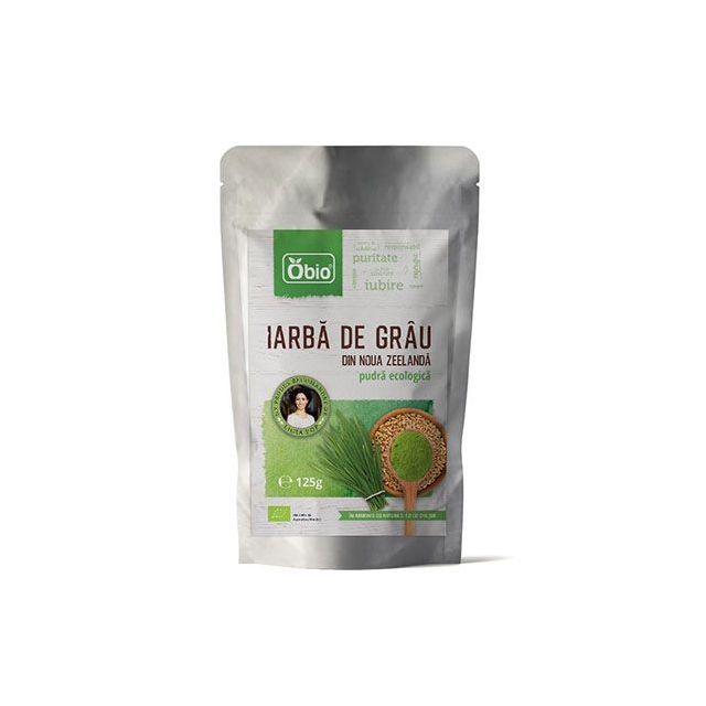 Iarba de grau pulbere bio - origine Noua Zeelanda 125g, Obio