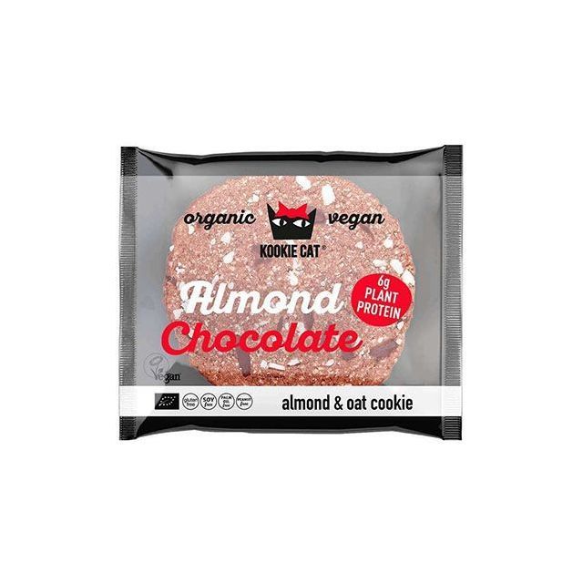Cookie cu migdale si ciocolata neagra, fara gluten, eco 50g, Kookie Cat